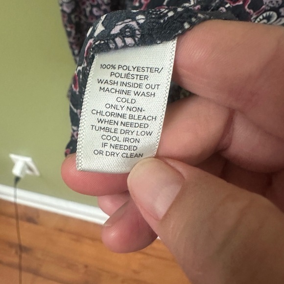 LOFT Womens Top Sz Blouse Purple‎ Floral Long Sleeve Boho Peasant Cottagecore - Picture 7 of 9